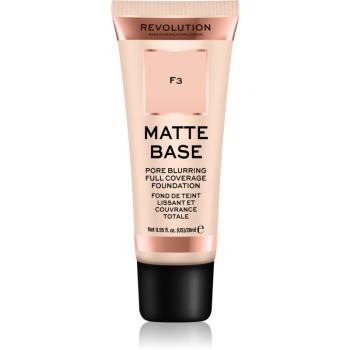 Makeup Revolution Matte Base podkład kryjący odcień F3 28 ml