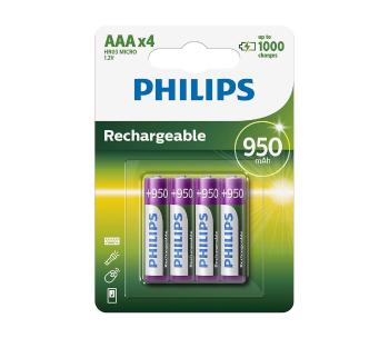 Philips R03B4A95/10 - 4 ks Bateria ładowalna AAA MULTILIFE NiMH/1,2V/950 mAh