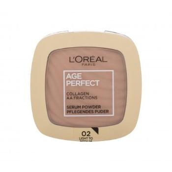 L'Oréal Paris Age Perfect Serum Powder 9 g puder dla kobiet 02 Light To Medium