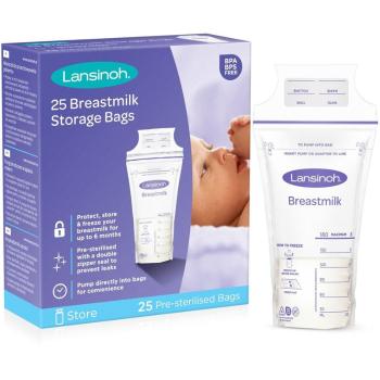 Lansinoh Breastfeeding Breastmilk Storage Bags woreczek do przechowywania pokarmu przechowywanie mleka matki 25 szt.