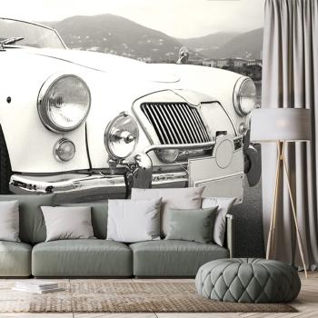 Fototapeta luksusowy czarno-biały zabytkowy samochód - 150x100