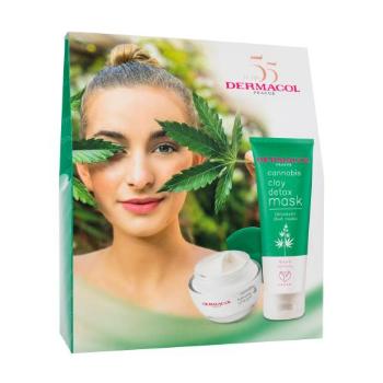 Dermacol Cannabis Gift Set zestaw Maseczka do twarzy 100 ml + krem do twarzy 50 ml dla kobiet Uszkodzone pudełko