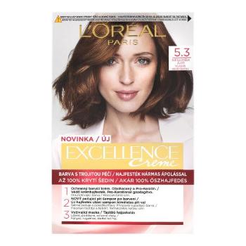 L'Oréal Paris Excellence Creme Triple Protection 48 ml farba do włosów dla kobiet 5,3 Natural Light Golden Brown