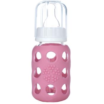 Lifefactory Szklana butelka 120ml kolor róźowy
