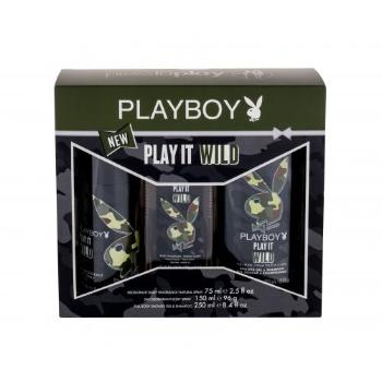 Playboy Play It Wild zestaw Deodorant 150ml + 250ml Żel pod prysznic + 75ml Deodorant dla mężczyzn