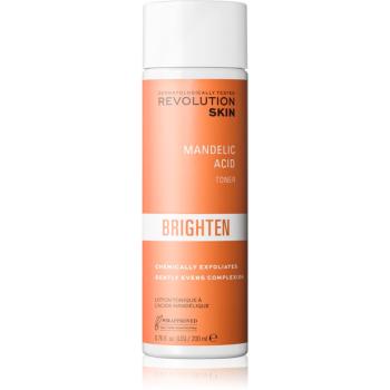 Revolution Skincare Brighten Mandelic Acid tonik delikatnie złuszczający do wygładzenia skóry i zmniejszenia porów 200 ml