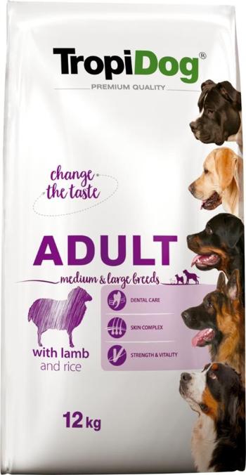TROPIDOG Premium Adult M&amp;L Lamb&amp;Rice 12kg sucha karma dla psów średnich i dużych ras Jagnięcina i ryż