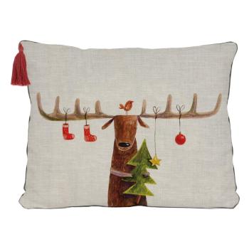 Poduszka świąteczna Little Nice Things Reindeer, 35x50 cm