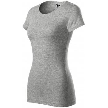 Koszulka damska slim-fit, ciemnoszary marmur, XL