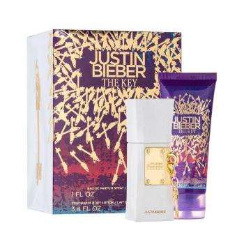 Justin Bieber The Key zestaw Edp 30 ml + Balsam 100 ml dla kobiet Uszkodzone pudełko