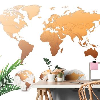 Samoprzylepna tapeta globusy z mapą świata