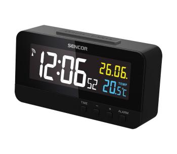 Sencor - Zegar cyfrowy z alarmem i termometrem 230V/1xCR2032