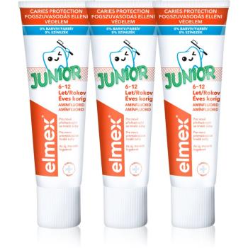 Elmex Junior 6-12 Years pasta do zębów dla dzieci 3x75 ml