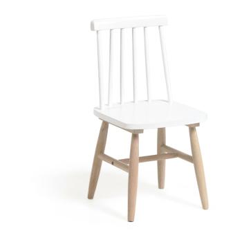 Biała krzesło dziecięce z drewna kauczukowego Kave Home Kristie