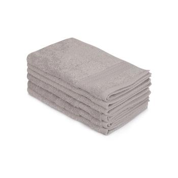 Zestaw 6 szarych ręczników bawełnianych Madame Coco Lento Gris, 30x50 cm