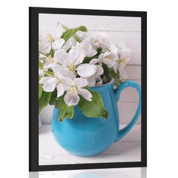 Plakat kwiaty w wazonie - 40x60 white