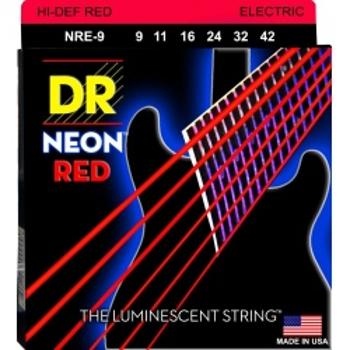 Dr Nre 9-42 Neon Red Struny Gitara Elektryczna