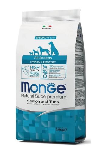 MONGE Hypoallergenic Karma dla psa Łosoś i tuńczyk 2,5 kg