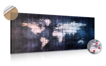 Obraz na korku świat na mapie - 120x60