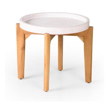 Ogrodowy stolik z różowym betonowym blatem Bonami Selection Bari, ø 55 cm