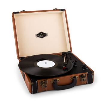Auna Jerry Lee, gramofon retro, LP, USB, brązowy