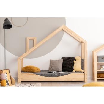Łóżko w kształcie domku z drewna sosnowego Adeko Luna Elma, 90x160 cm