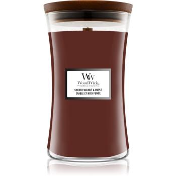 Woodwick Smoked Walnut & Maple świeczka zapachowa z drewnianym knotem 610 g