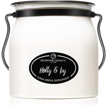 Milkhouse Candle Co. Creamery Holly & Ivy świeczka zapachowa Butter Jar 454 g
