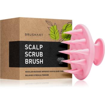 BrushArt Home Salon Scalp scrub brush akcesoria do masażu do włosów Pink
