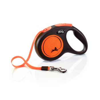 FLEXI New Neon M Tape 5 m orange smycz automatyczna
