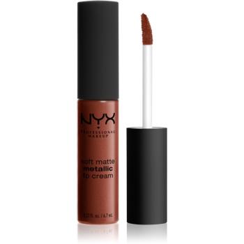 NYX Professional Makeup Soft Matte Metallic Lip Cream szminka w płynie z matowym wykończeniem odcień 12 Dubai 6.7 ml