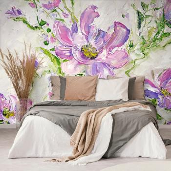 Samoprzylepna tapeta malowane letnie kwiaty - 450x300