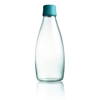 Jasnoniebieska szklana butelka ReTap, 800 ml