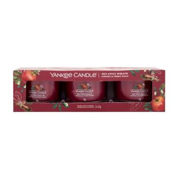 Yankee Candle Red Apple Wreath zestaw Świeczka zapachowa 3 x 37 g unisex Uszkodzone pudełko