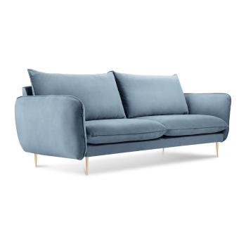 Bladoniebieska aksamitna sofa Cosmopolitan Design Florence, 160 cm