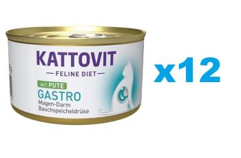 KATTOVIT Feline Diet Gastro Turkey indyk 12 x 85 g