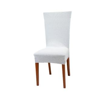 Pokrowiec na krzesło z oparciem - bialy - Rozmiar 80 x 40 cm