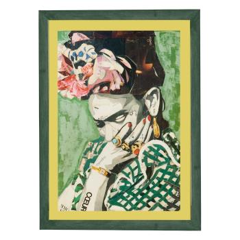 Obraz w ramie Surdic Green Frida, 30x40 cm