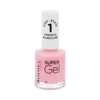 Rimmel London Super Gel French Manicure STEP1 12 ml lakier do paznokci dla kobiet uszkodzony flakon 091 English Rose