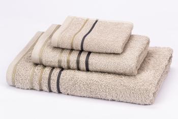 Ręcznik kąpielowy - brązowo-szary - Rozmiar 30x50cm