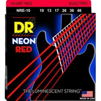 Dr Nre 10-46 Neon Red Struny Gitara Elektryczna