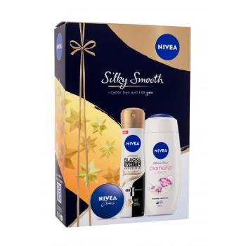 Nivea Silky Smooth zestaw Krem pod prysznic 250 ml + antyperspirant 150 ml + uniwersalny krem 30 ml dla kobiet Uszkodzone pudełko