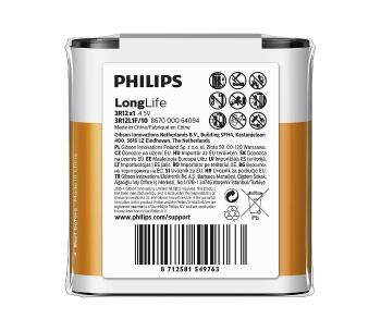 Philips 3R12L1F/10 - Bateria Cynkowo-chlorkowa 3R12 LONGLIFE 4,5V