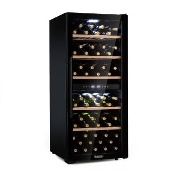 Klarstein Barossa 102D, chłodziarka do wina, 2 strefy, 102 butelki, dotykowy wyświetlacz LED, czarna
