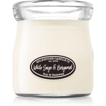 Milkhouse Candle Co. Creamery White Sage & Bergamot świeczka zapachowa Cream Jar 142 g