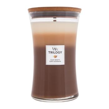 WoodWick Trilogy Café Sweets 610 g świeczka zapachowa unisex Uszkodzone opakowanie