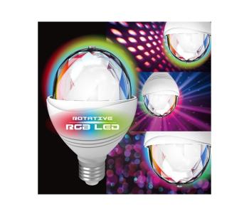LED RGB Żarówka DISCO A60 E27/3W/230V