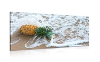 Obraz ananas na fali oceanu