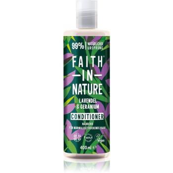 Faith In Nature Lavender & Geranium naturalna odżywka do włosów normalnych i suchych 400 ml