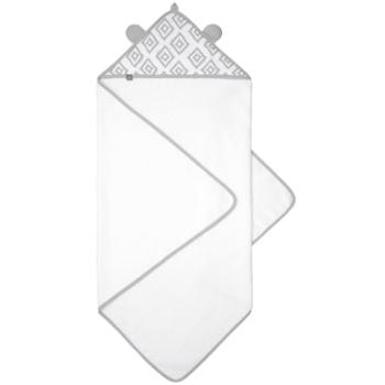 emma & noah ręcznik z kapturem diamonds grey 80 x 80 cm